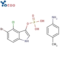 5-Bromo-4-chloro-3-indolyl phosphate p-toluidine salt