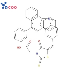 (5-{4-[4-(2,2-diphenylvinyl)phenyl]-1,2,3,3a ,4,8b-hexahydro-cyclopenta[b]indol-7-ylmethylene}-4-oxo-2-thioxo-thiazolidin-3-yl)acetic acid
