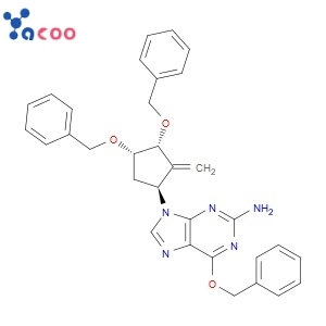 China 6-(Benzyloxy)-9-[(1S,3R,4S)-2-methylene-4-(phenylmethoxy)-3-[(phenylmethoxy)methyl]cyclopentyl]-9H-purine-2-amine  CAS204845-95-4 Manufacturer,Supplier
