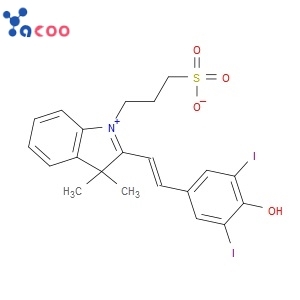 3H-Indolium, 2-[2-(4-hydroxy-3,5-diiodophenyl)ethenyl]-3,3-dimethyl-1-(3-sulfopropyl)-, inner salt