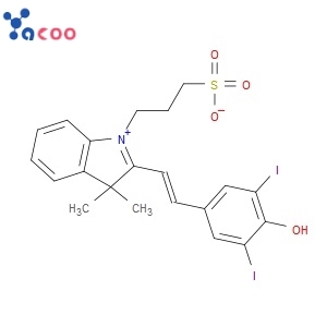 3H-Indolium, 2-[2-(4-hydroxy-3,5-diiodophenyl)ethenyl]-3,3-dimethyl-1-(3-sulfopropyl)-, inner salt