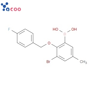 3-BROMO-2-(4'-FLUOROBENZYLOXY)-5-METHYLPHENYLBORONIC ACID