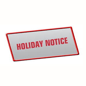 Notice on Holiday